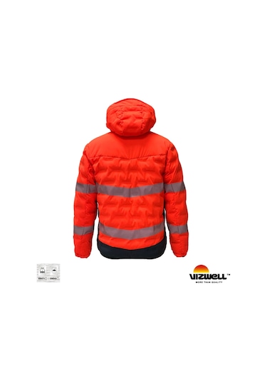 Vizwell Vwjk517 Reflektörlü Teknik Dolgulu Tasarım Mont Turuncu Turuncu