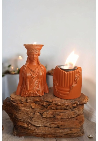 Dekoratif Karyadit Kızı Ve Ateş Çukuru Seti Hediyeli Turuncu
