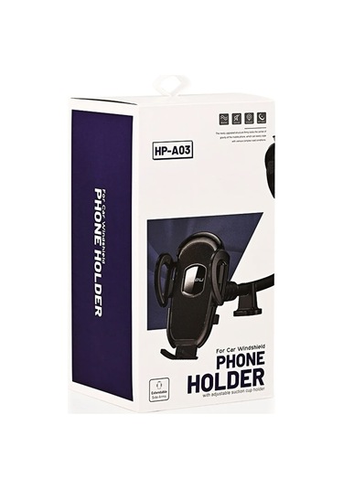 Hepu Hp-a03 Vantuzlu Araç İçi Telefon Tutucu Siyah