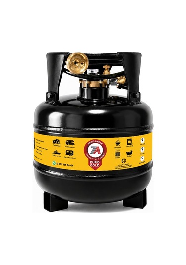 15 Litre Euro Gold Filtreli Karavan Lpg Tankı Siyah