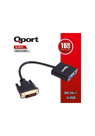 Qport Q-vdv2 Dvı To Vga 24+1 Çevirici