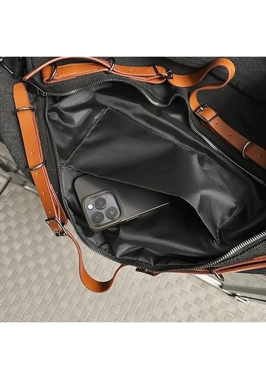 Sandwich Motion003 Beyaz Hafif Vintage Tote Çantası Büyük Kapasiteli Spor Seyahat Çantası Beyaz/ Beyaz