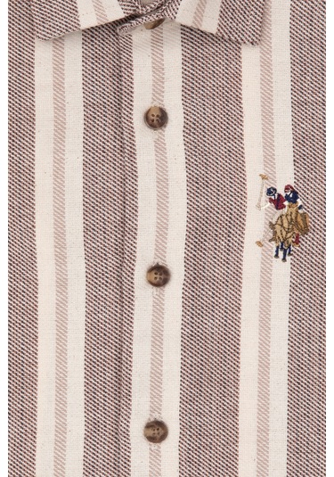 U.s. Polo Assn. Erkek Çocuk Gömlek Desenli 50316660-vr233 Bisküvi