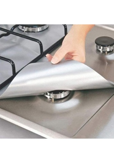 River World 4 Adet Ocaklar İçin Koruyucu Ped Alüminyum Renkli