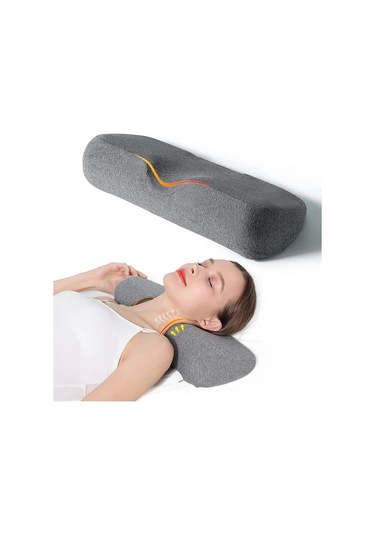 Servikal Yastık, Hafızalı Köpük Kontur Yastığı, Yan Uyuyan Yatak Gri