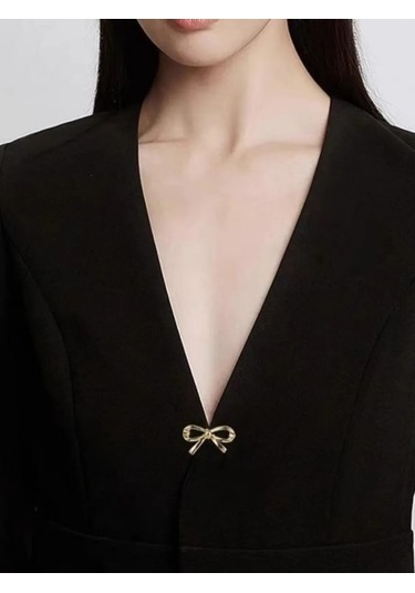 Proshik Broş Fiyonk Altın Renkli Takı 269844503 Altın Rengi