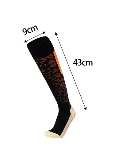 Suntek Futbol Çorabı Diz Yüksek Uzun Tüp Siyah-ve-turuncu Siyah Ve Turuncu Çok Renkli