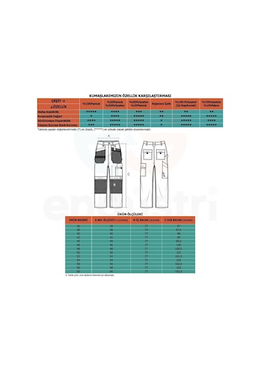 Şensel, Çok Cepli İş Pantolonu, Gri-Siyah -54E2850-