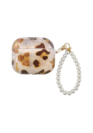 Microsonic Aipods Uyumlu Pro 2.nesil Kılıf Figure Series Leopard Açık Kahverengi