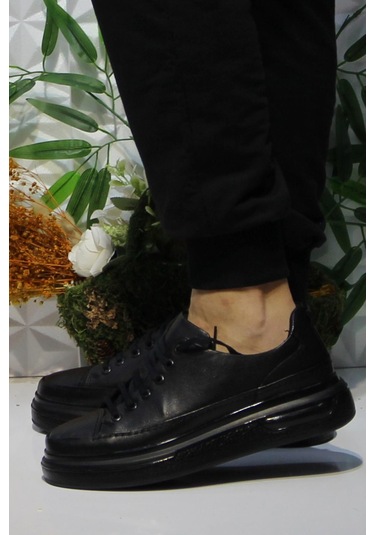 M.p 242 1870 Siyah Rahat Hakiki Deri Erkek Ayakkabı 001