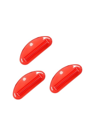 Kırmızı Yüz Temizleyici Sıkacakları Uygun Ergonomi Taşınabilir Diş Macunu Tutucu Tüp Kozmetik Dağıtıcıları Ev Gereçleri Kırmızı