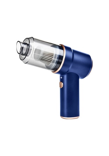 Mufunye El Fırçası Yok Kablosuz Araç Süpürgesi - Güçlü Emme, Üçüncü Ağızlı, Blower Ve Şarj Üstü, Mavi, Premium Tipi-c