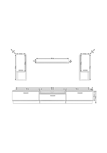 Decoraktiv Trendstyle 270da Mdf Tv Ünitesi Tv Sehpası Beyaz - Ceviz