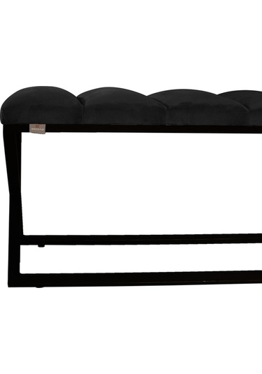 Varcera Black- Antrasit Dilimli Model Puf & Bench & Koltuk & Oturma Bankı & Yatak Odası Önü