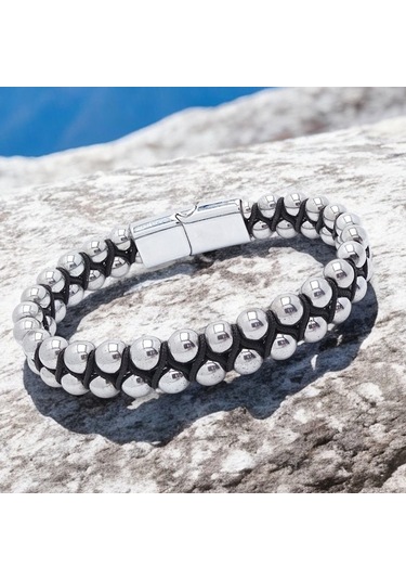 Fm Hematit Ve Çelik Halatlı Erkek Bileklik 31832b18d1 Gümüş