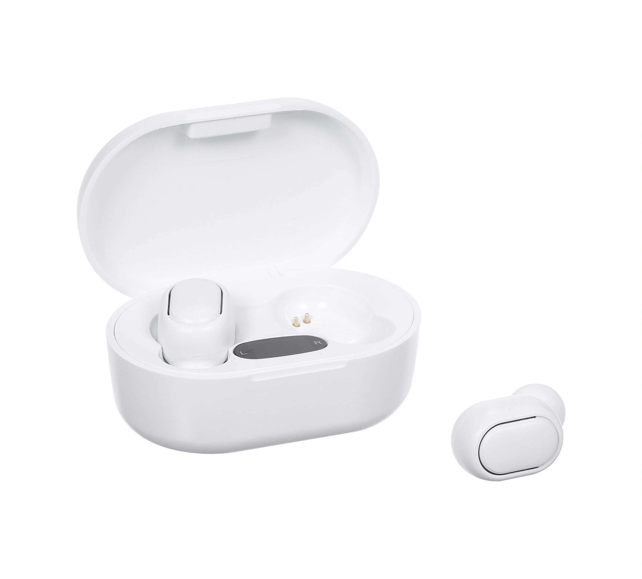 Moveevo E7s Bluetooth 5.0 Kulaklıklar - Hifi Ses Kalitesi, Ipx7 Su Geçirmez, 300mah Şarj Kutusu, Spor Ve Oyun İçin Düşük Gecikme, Led Pil Göstergesi, Beyaz