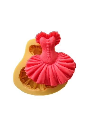 Balerin Kostümü Şeklinde Silikon Pasta Ve Seker Hamuru Kalibi 6