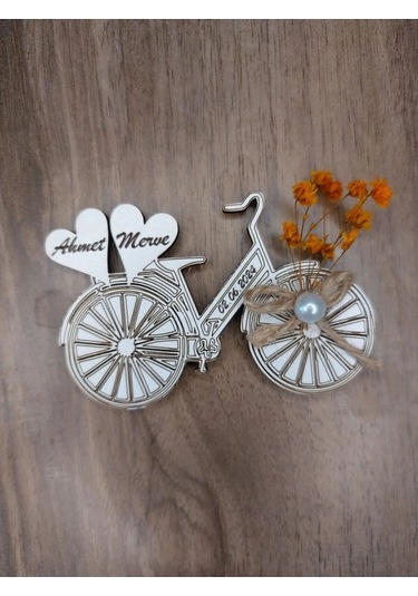 Lavanta Tasarım 25 Adet Nişan Nikah Hatıra Bisiklet Magnet