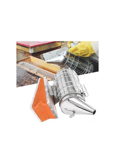 Geeroyoo Arı Bakımı İçin Paslanmaz Çelik Ve İnek Derisi Fumigatör - Yanma Korumalı, Taşınabilir Ve Güvenli Duman Üreteci