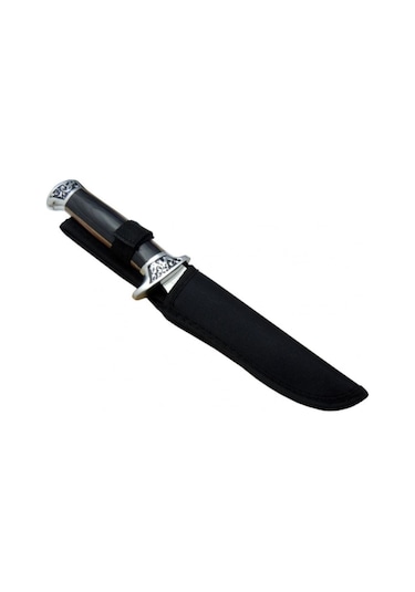 Lanmark B051-5 Kamp Bıçağı 26 CM - Ahşap Sap - Kılıflı Kahverengi