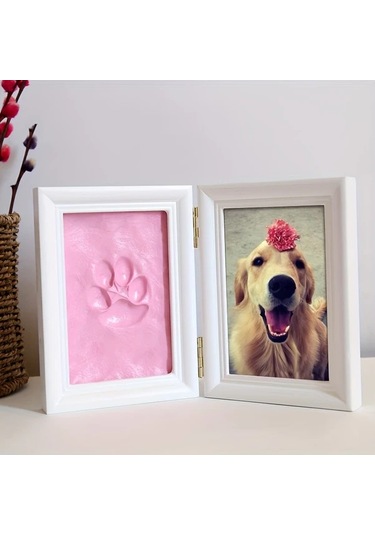 Fochsia Kırmızı Evcil Hayvan Pati Fotoğraf Çerçevesi - Kilde Pati İzi Yapımı Ve Anı Kiti