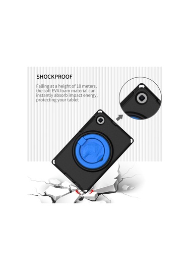 Samsung Galaxy Uyumlu Tab A9 8.7 X110/x115 Eva Hybrid Pc Şok Geçirmez Tablet Kılıfı  Çerçeveli