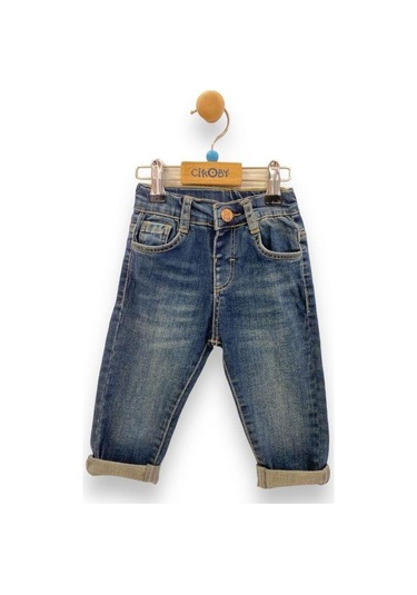 Çikoby Erkek Bebek Kot Pantolon-13808 Mavi