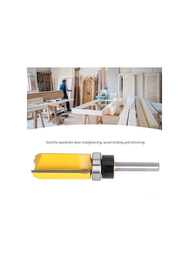 Symbee Karbon Çelik Ahşap Kesici, T Tipi Dik Kenar Tırpanlama Aracı, 6mm Saplı, 19mm Kesit, Dolgu Freze - Wardrobe Kapısı Düzelme Ve Tırpanlama İçin