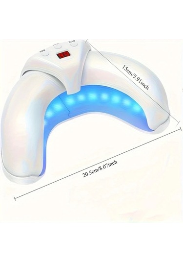 Willowhaven Beyaz Usb Manikür Lambası Dijital Ekran 3 Ayarlı Ergonomik Tasarım Zamanlayıcı Pilsiz Kokusuz El Ayak Bakımı Hediye