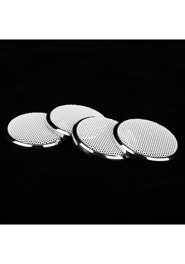 Geeroyoo Araba Hoparlörü Koruyucu Kafesleri - 1 İnç Plastik Çerçeve, Elektroplated Beyaz, 4 Adet - Ses Geçirimi İyi, Deformasyona Dayanıklı