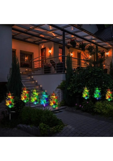 Sones Güneş Enerjili Zemin Lambası Led Bahçe Dekoratif Peyzaj Işıkları Villa Çim Işıkları Noel Ağacı
