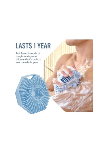 Skycity Gri Dönen Silikon Duş Fırçası - Vücut Masajı Ve Ölü Cilt Kaldırma, Ev Kullanıma Uygun, Dayanıklı Malzeme, Fabrika Stoklu