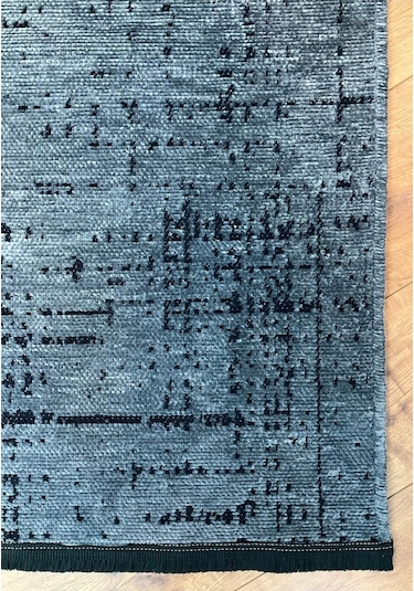 Şönil Dokuma Kayma Yapmaz Makinede Yıkanabilir Leke Tutmaz Kesme Bohem Kilim Antrasit 2 Gri