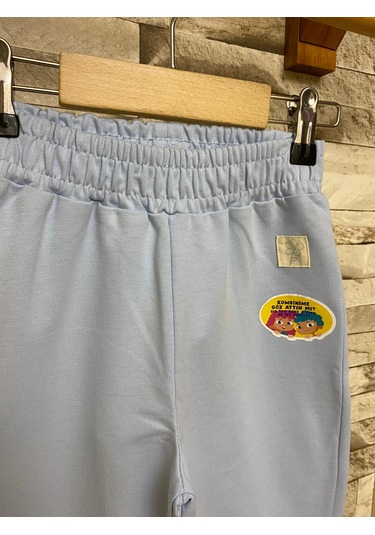 Koton Bol Paça Kız Çocuk Eşofman Altı Açık Mavi AY-5SMG40044AK