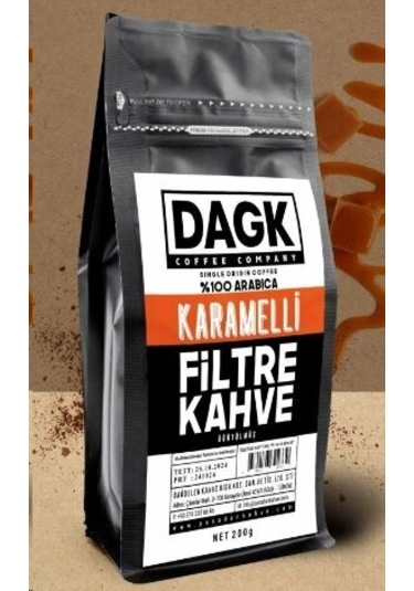 Dagk Karamelli Filtre Kahve 200 Gr Çekirdek