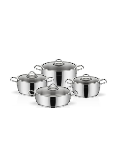 Neva N3491 Cosmos 8 Parça Çelik Tencere Seti