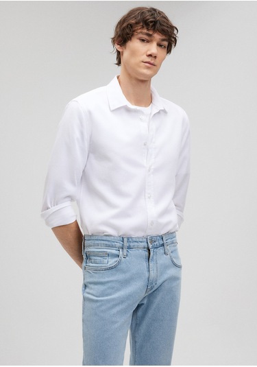 Mavi - Beyaz Gömlek 8810217-620 Beyaz