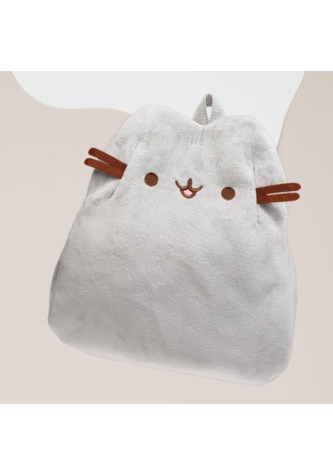 Suntek Sevimli Karikatür Peluş Sırt Çantası Moda Kadın Gri