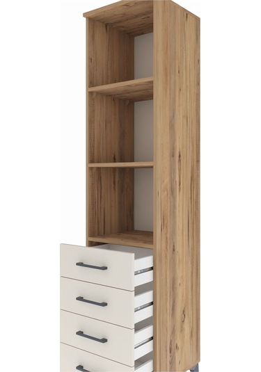 Hyperion Dolap 3 Raflı 4 Çekmeceli 44x44x195 Çam-aytaşı Çam