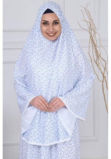 Iki Parça Pratik Namaz Elbisesi Beyaz