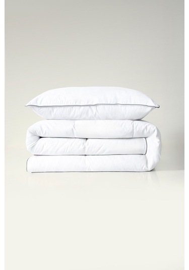 Varol Premium Kaz Tüyü Yorgan %70 Gıdık / %30 Sırt Tek Kişilik 155 215 Cm Beyaz