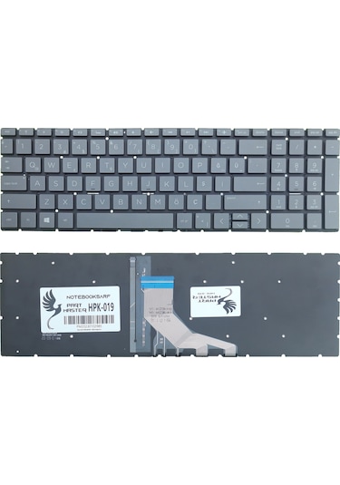 HP Uyumlu 15-da1017nt (5QS92EA) Notebook Klavye Işıklı (Füme)