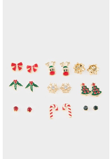 Defacto Kadın Yılbaşı Temalı 9lu Küpe F7411axnskr1 Diğer