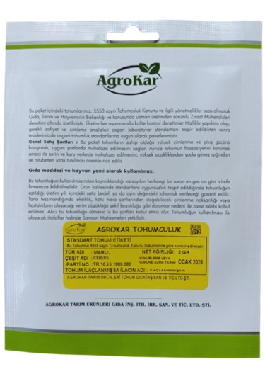 Iceberg Marul Tohumu 2 Gr 1 Paket