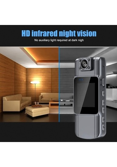 Pazly Vücut Video Uhd Ses Mini Kayıt Kamerası D12552-1 4k Dijital Ro
