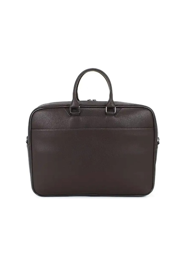 Case Club 2208-5 Laptop Evrak Çantası Büyük Boy 17.3 İnç El Omuz Çantası Kahverengi