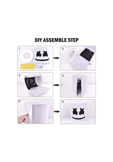 Marshmello Dj Maskesi Cadılar Bayramı Cosplay Maskesi