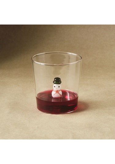 Karaca New Year Yılbaşı Cosa Kardan Adam Figürlü Su Bardağı Şeffaf