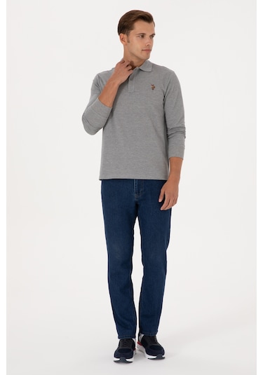 U.s. Polo Assn. Erkek Gri Melanj Sweatshirt 50313772-vr086 Gri Melanj