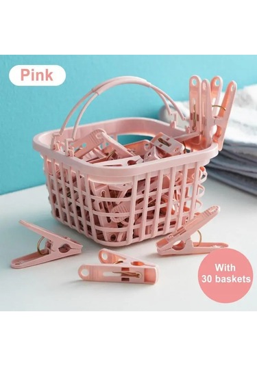 Mavi-giysi Mandalları Çamaşırlar İçin 30pcs Rüzgar Geçirmez Ev Çamaşır Pimleri Sepetli Klipler Çamaşır İpi Mandalları İç Giyim Sutyen Şapka Çantaları